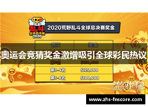 奥运会竞猜奖金激增吸引全球彩民热议 奥运会竞猜奖金激增吸引全球彩民热议